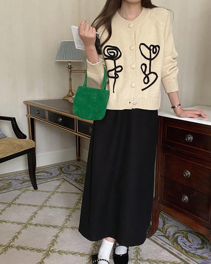 刺繍花花ジャケット