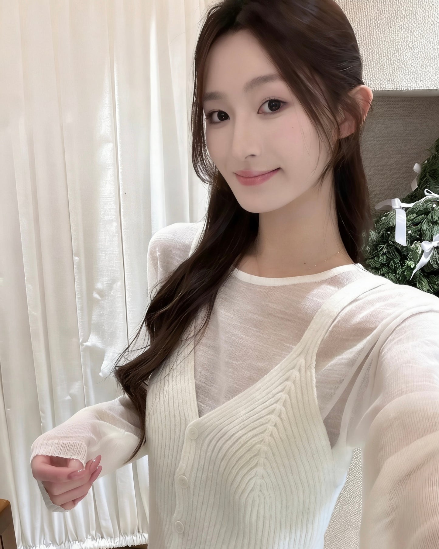 疊穿小衫+吊帶針織馬甲套裝