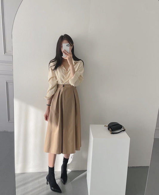 法式修腰恤衫連身裙