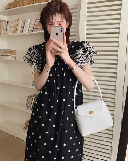 Vintage Embroidered Floral Dress