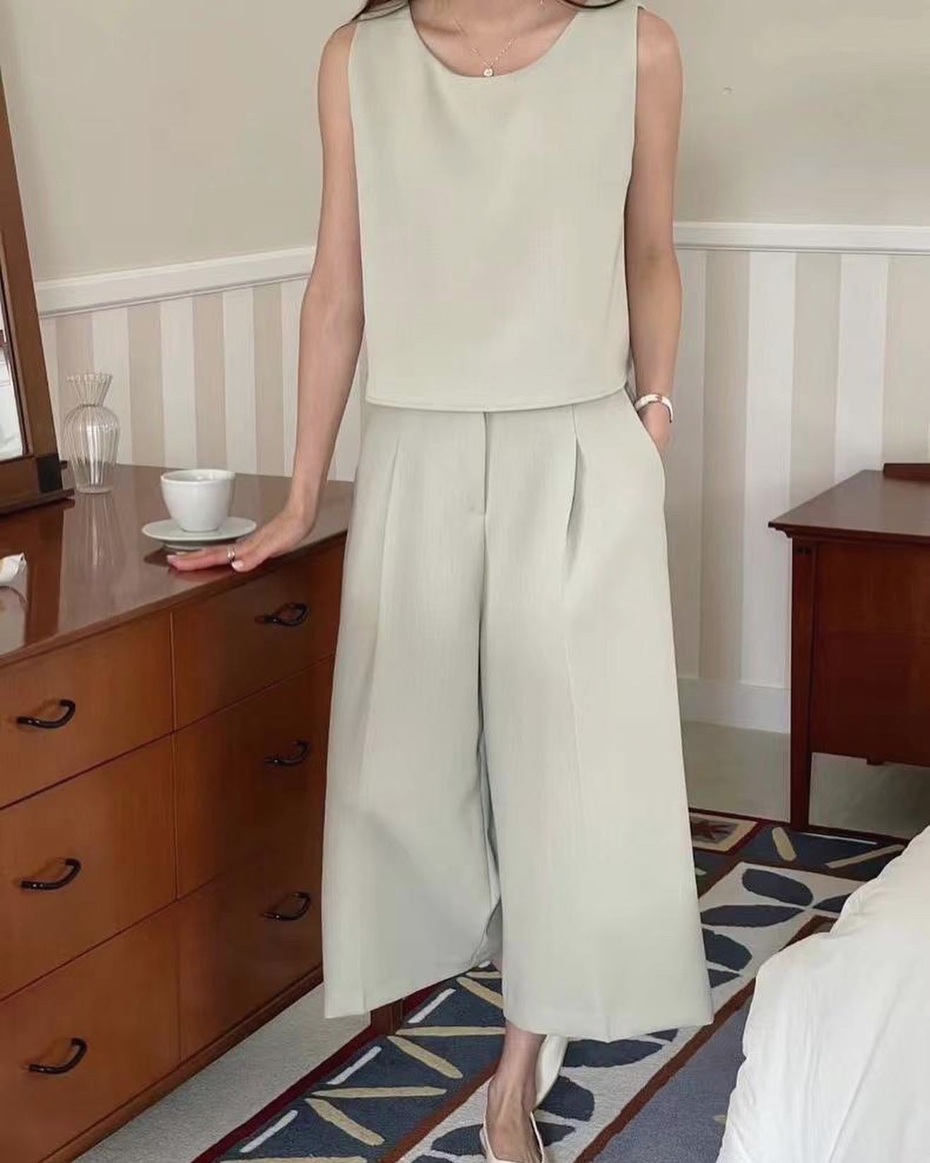 Suit Fabric Vest + Trousers Set