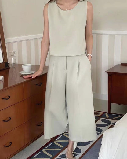 Suit Fabric Vest + Trousers Set