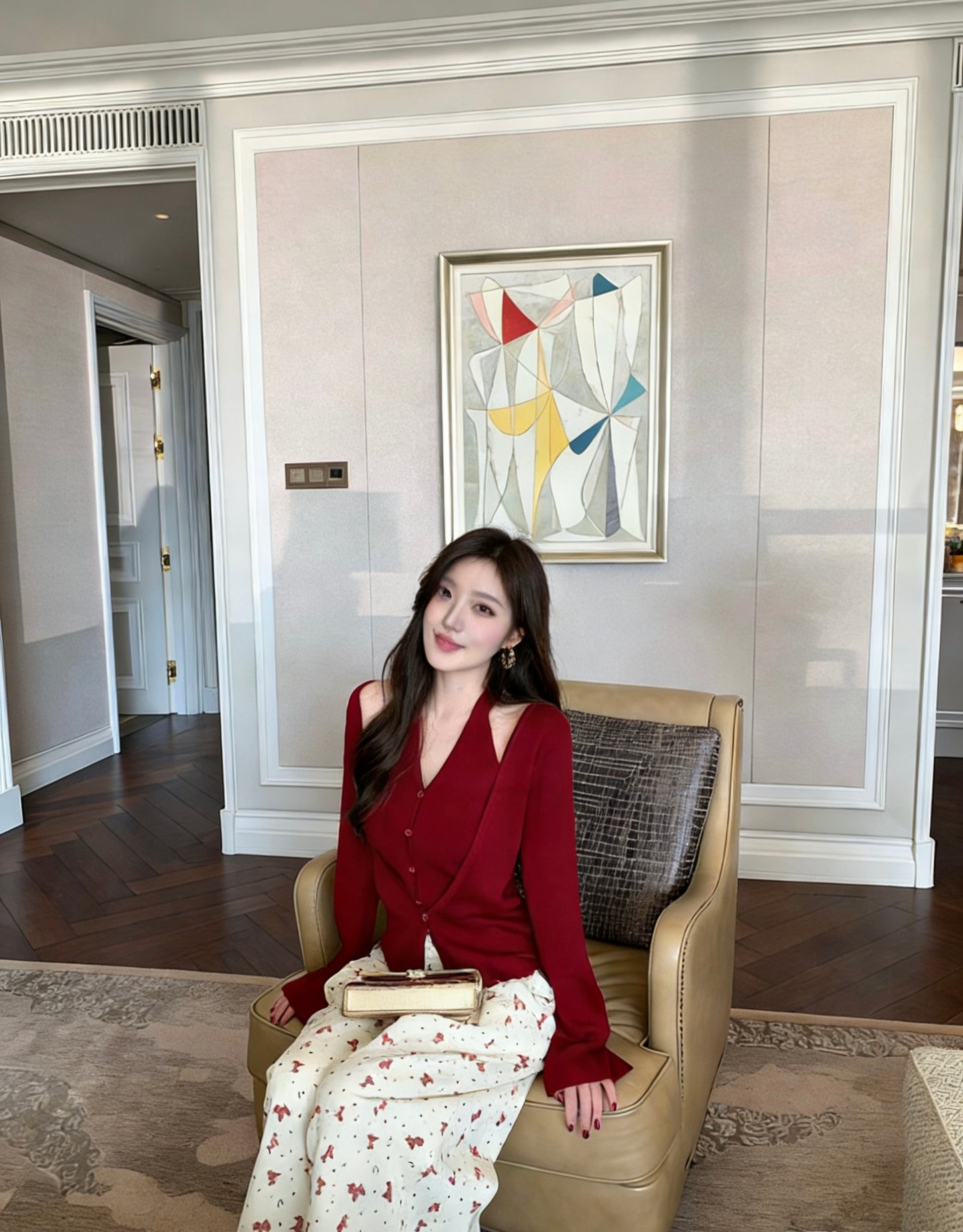 小精致假兩件背心針織小衫