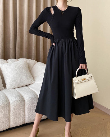 法式鏤空連身裙