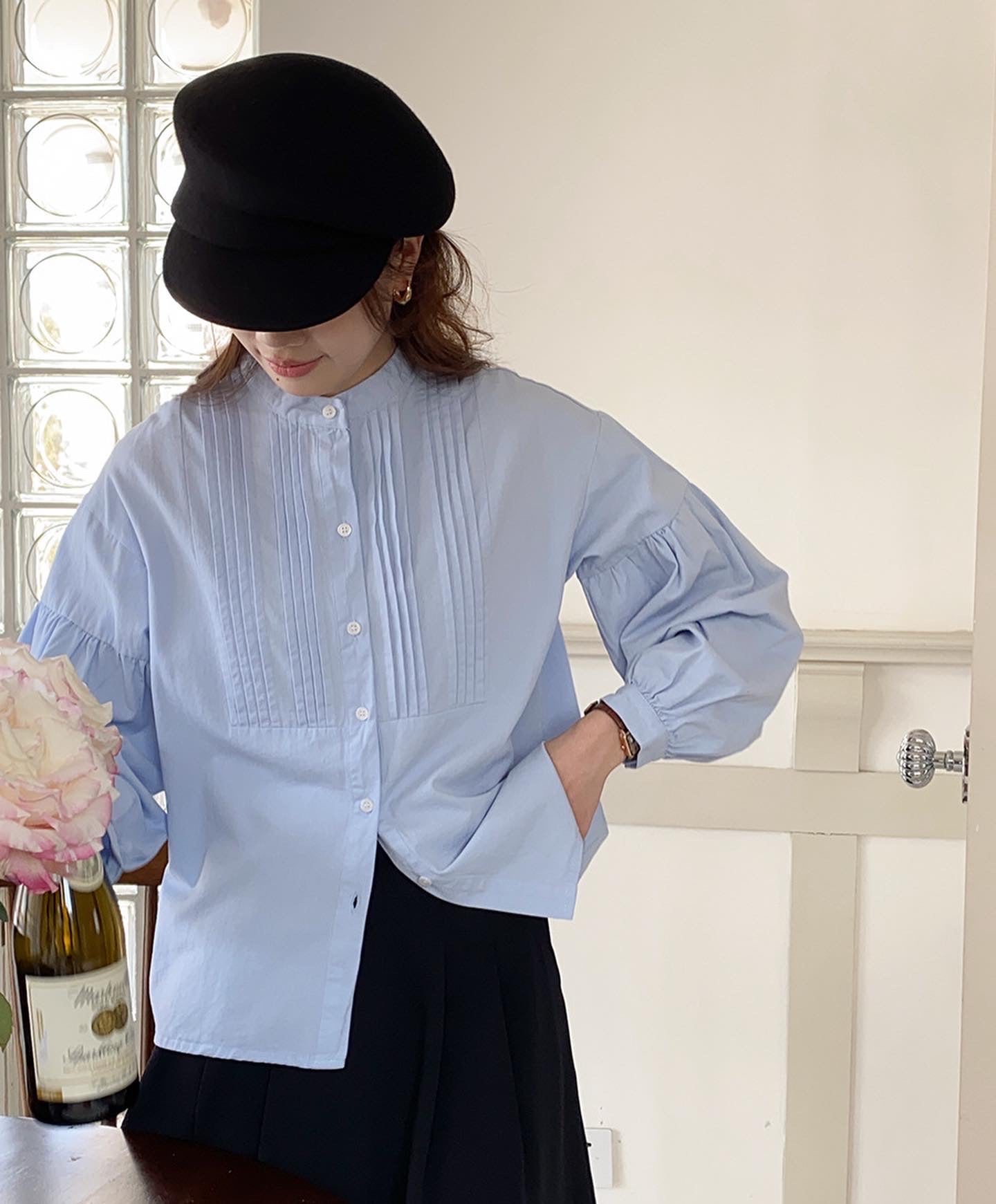 ランタンスリーブシャツ