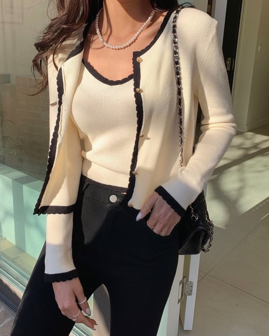 French Lace Camisole + Jacket Set