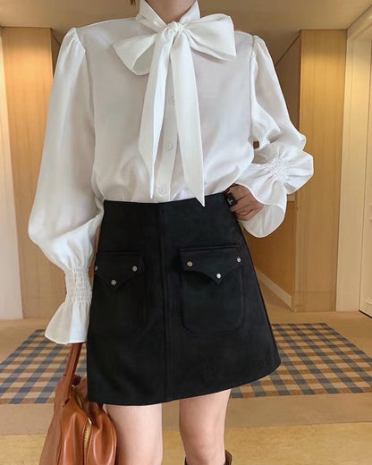 Bow Tie Long Sleeve Shirt