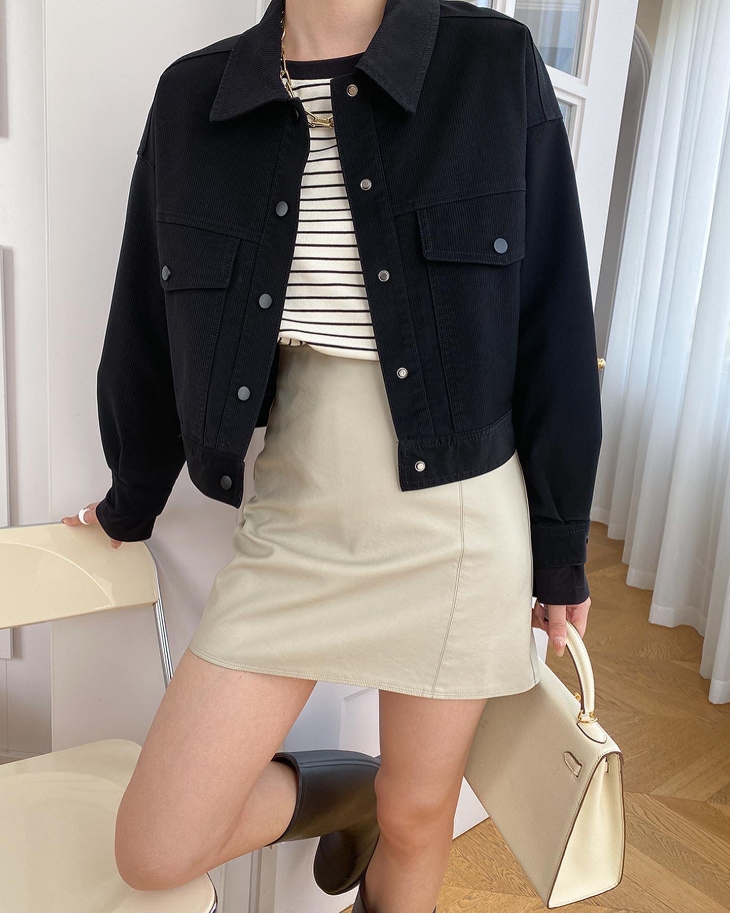 ワークウェア風ショートジャケット