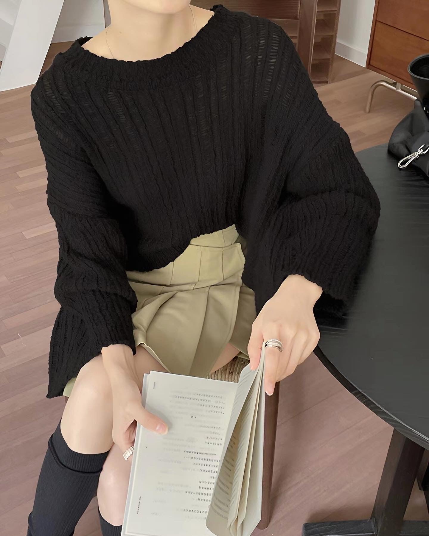 Bell Sleeve Knit Top