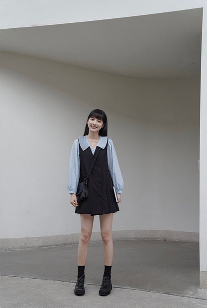 風琴領恤衫套裝裙