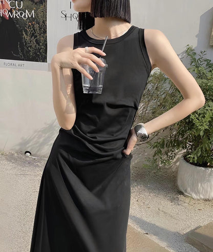 皺摺背心長裙