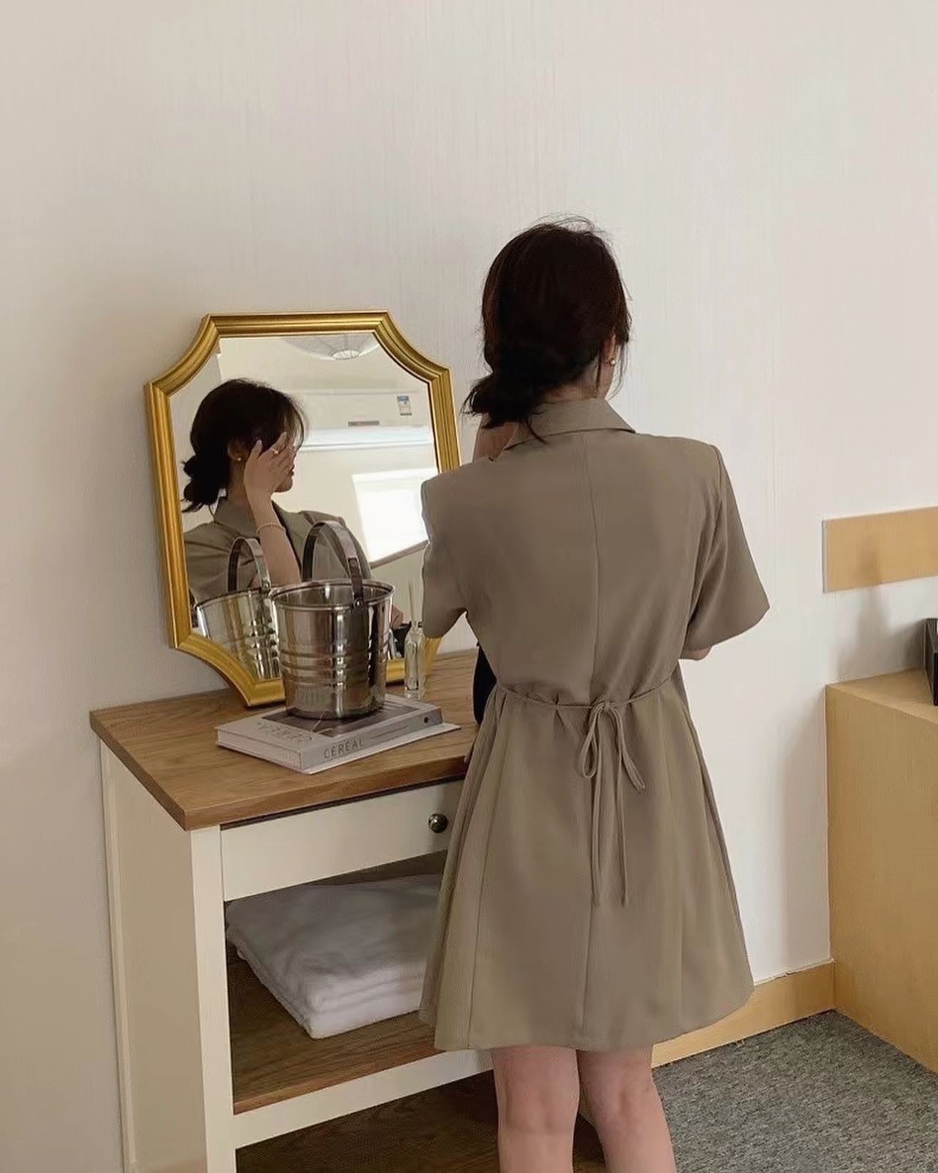 Tie Belt Blazer Dress