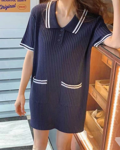 ダークストライプワンピース