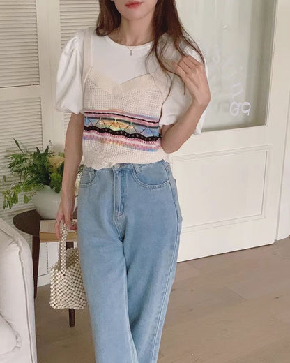 Layered Knit Top