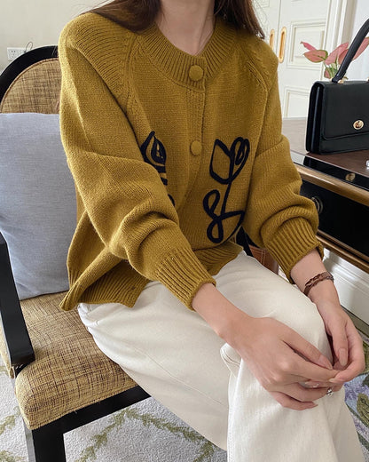 刺繍花花ジャケット