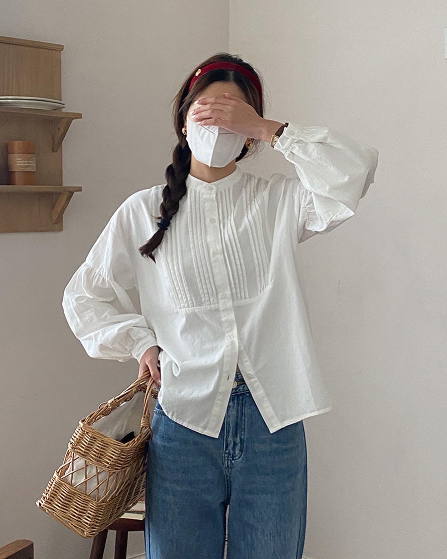 ランタンスリーブシャツ