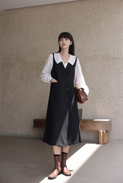 風琴領恤衫套裝裙