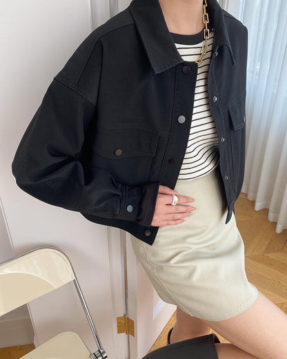 ワークウェア風ショートジャケット