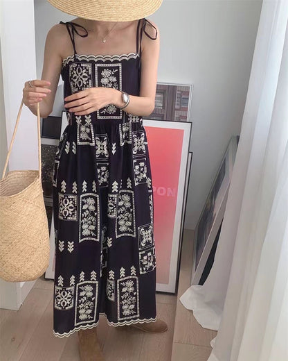 Vacation Style Printed Maxi Dress