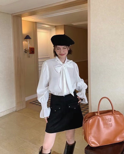 Bow Tie Long Sleeve Shirt