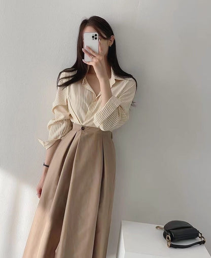 法式修腰恤衫連身裙