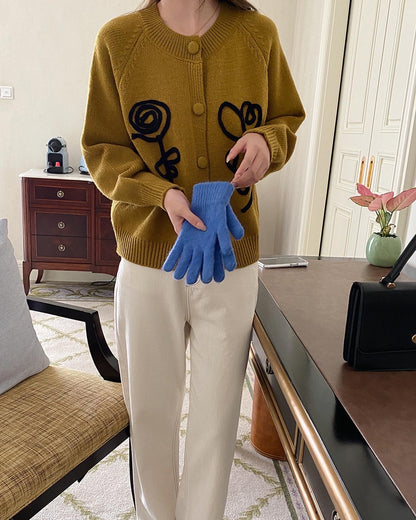 刺繍花花ジャケット