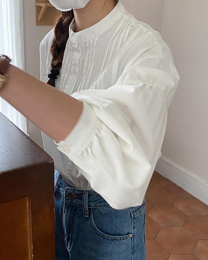 ランタンスリーブシャツ