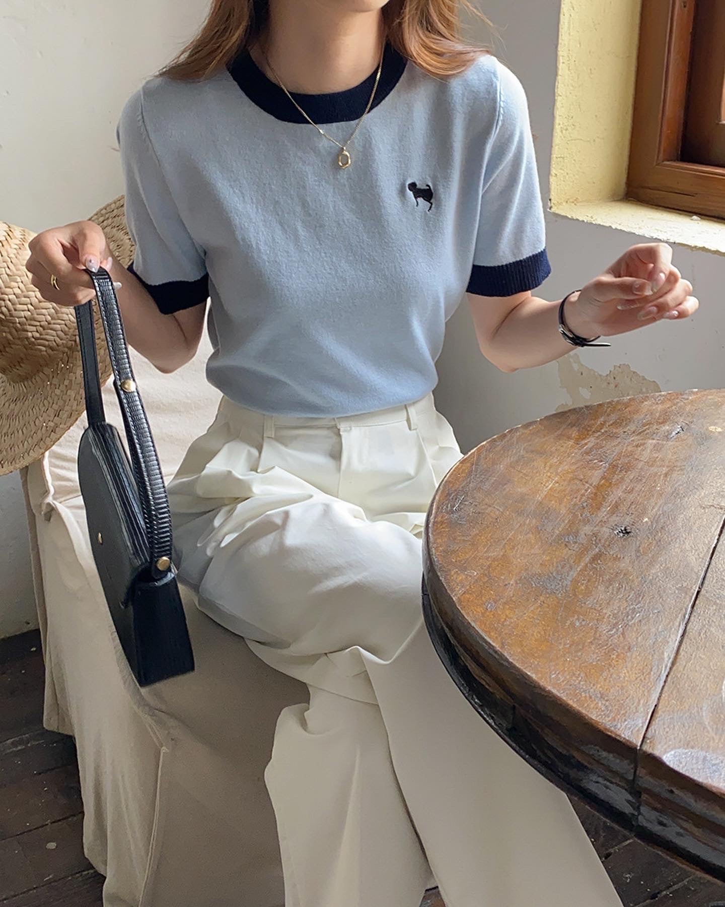 子犬ニットTシャツ