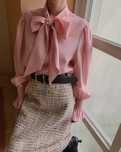 Bow Tie Long Sleeve Shirt