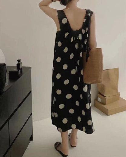 Polka Dot Maxi Dress