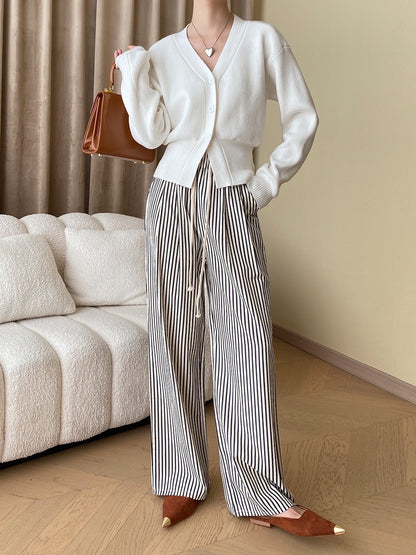 Waist-cinching knit cardigan