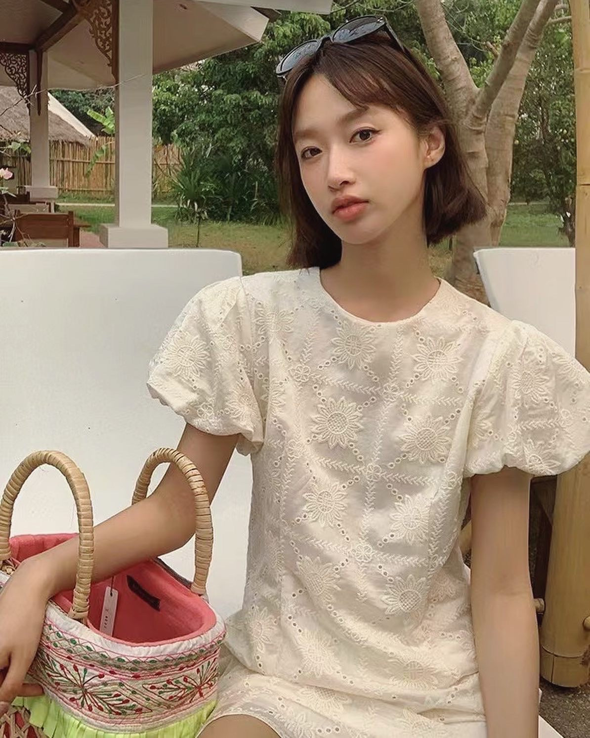 鏤空刺繡連身裙