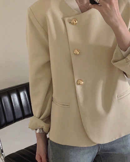 クルーネックジャケット