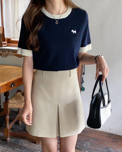 子犬ニットTシャツ