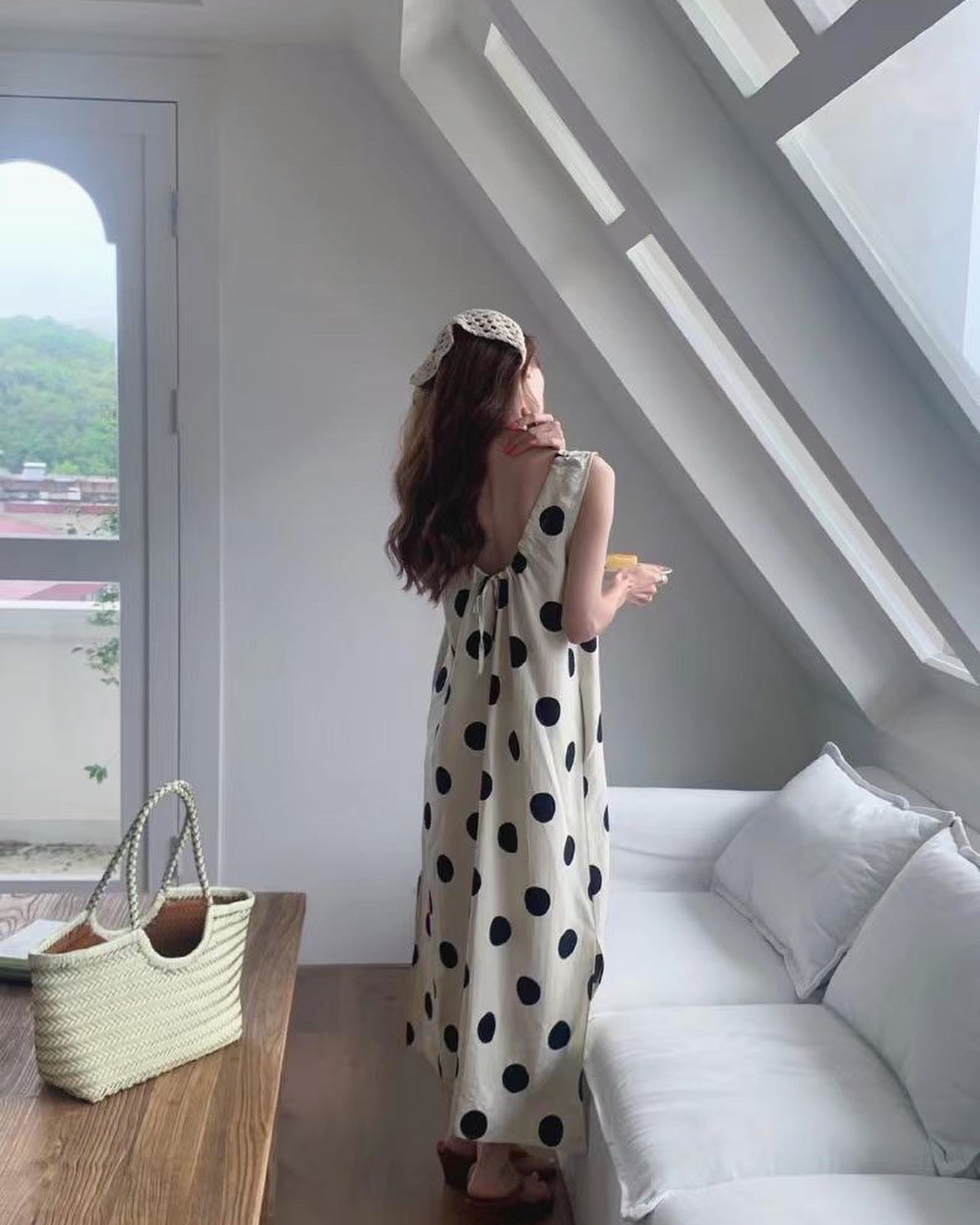 Polka Dot Maxi Dress