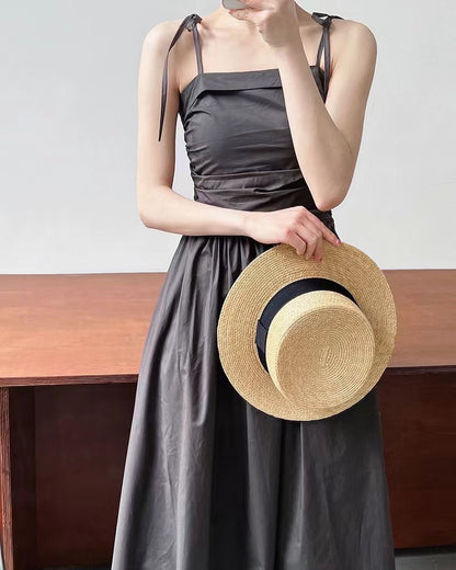 Pleated Suspender Dress