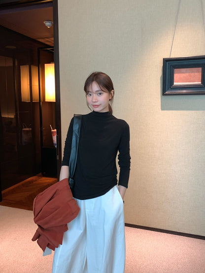 親膚軟糯高彈半高領打底衫