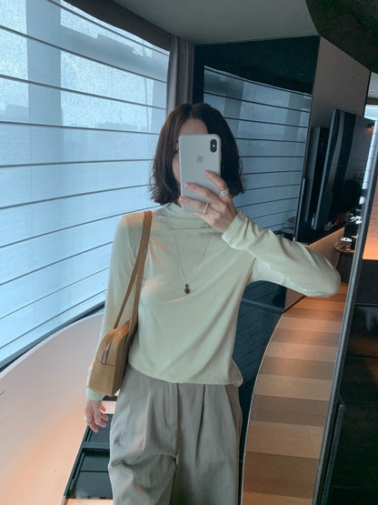 親膚軟糯高彈半高領打底衫