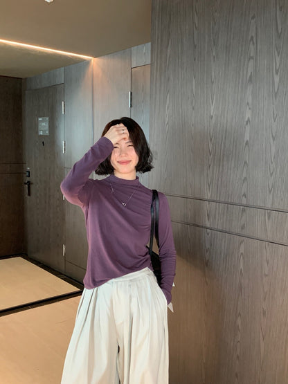 親膚軟糯高彈半高領打底衫