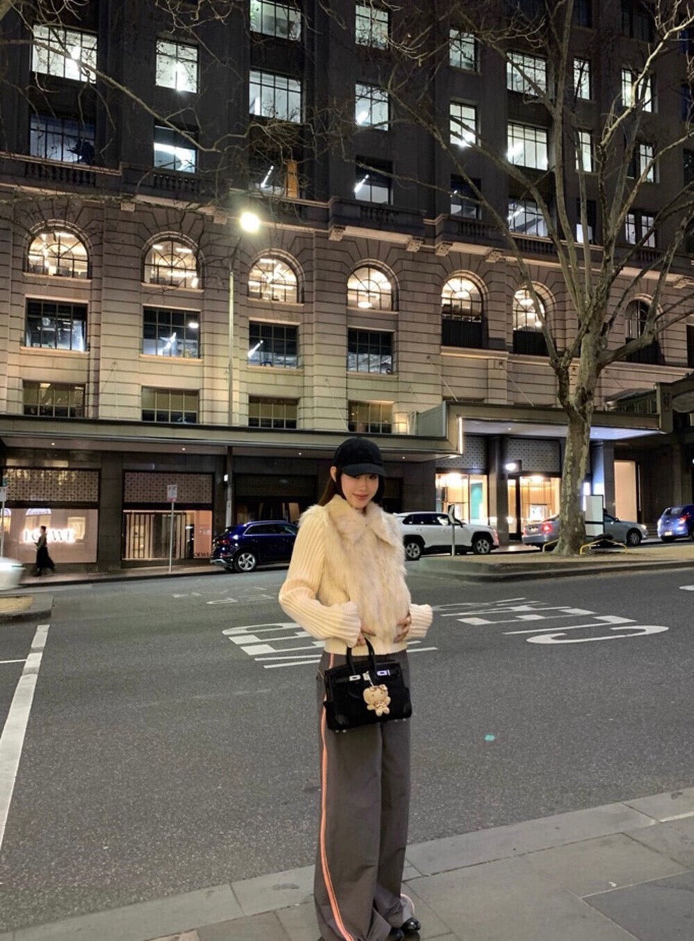 奶呼呼漸層毛毛領短外套