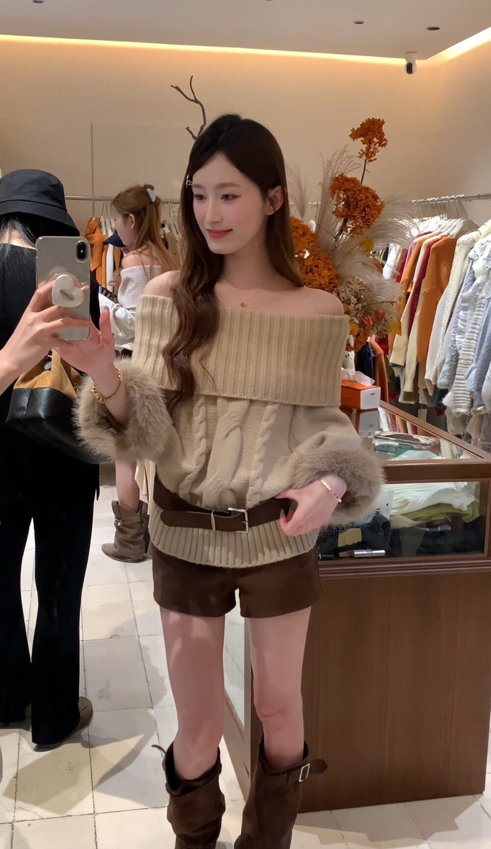 高領蝙蝠袖顯瘦斗篷