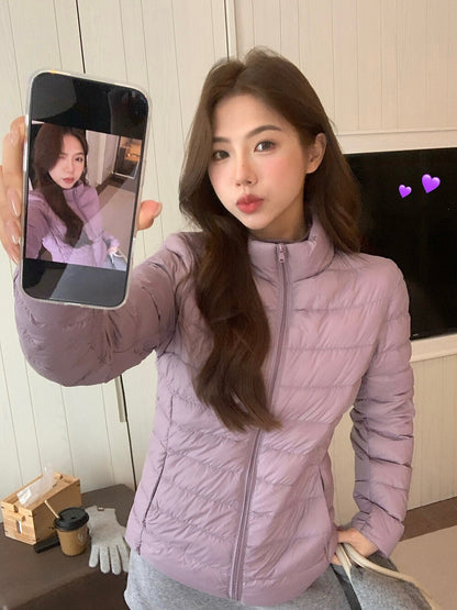 排骨內膽立領保暖羽絨服外套