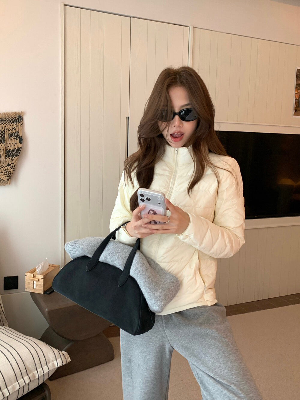 排骨內膽立領保暖羽絨服外套