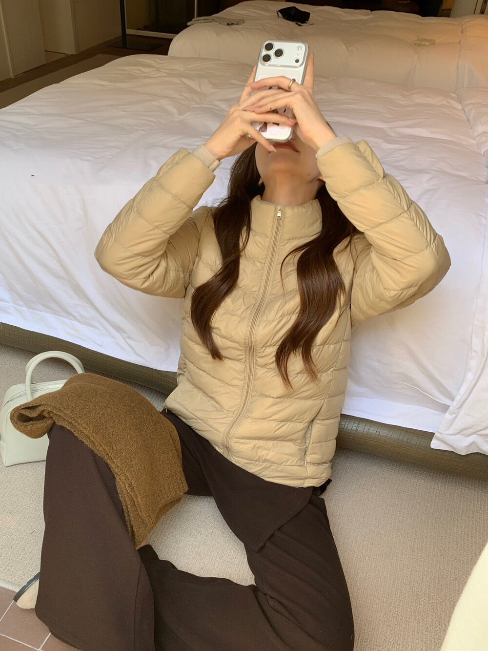 排骨內膽立領保暖羽絨服外套