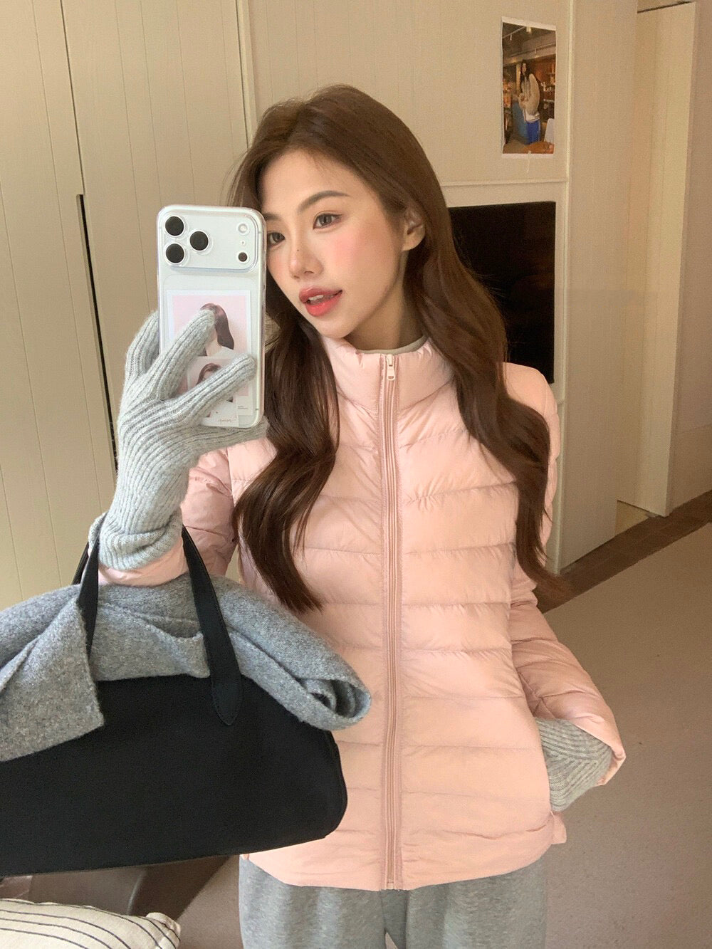 排骨內膽立領保暖羽絨服外套