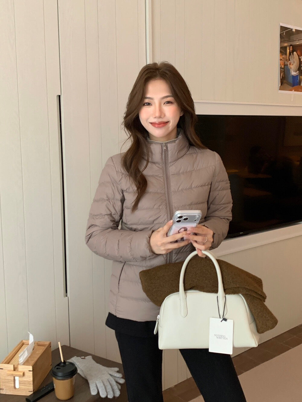 排骨內膽立領保暖羽絨服外套