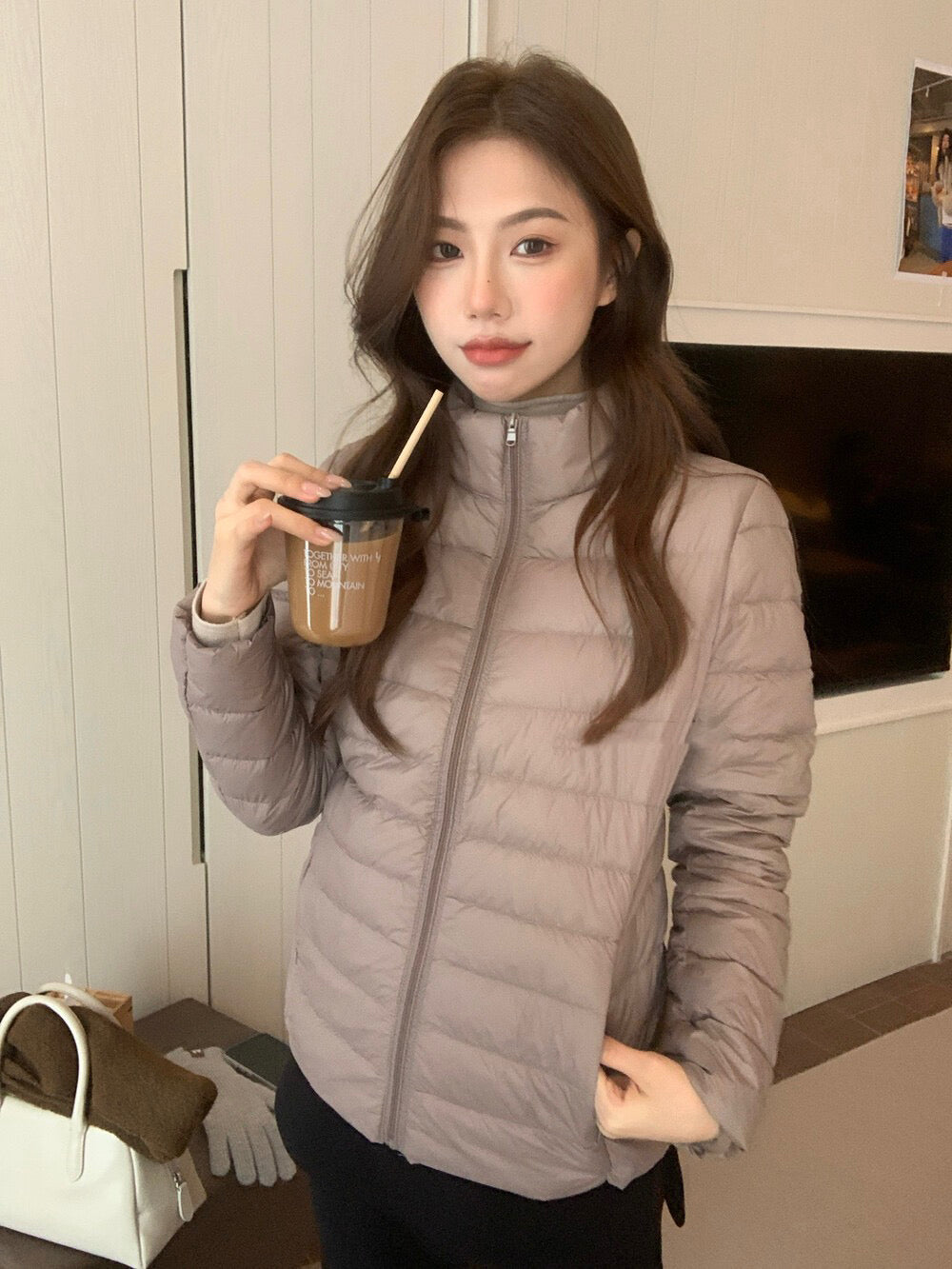 排骨內膽立領保暖羽絨服外套