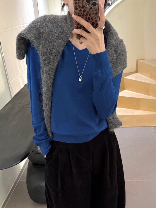 V領百搭無縫一體設計上衣