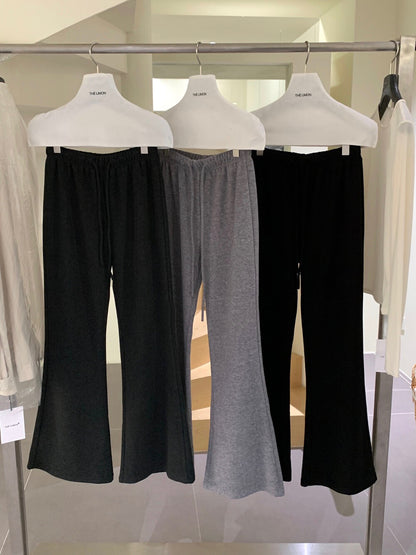 Relaxed Drawstring Flared Pants
