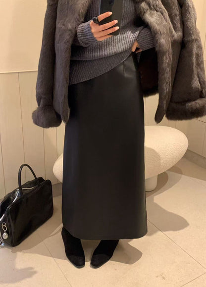 高級感經典簡約抓絨半身裙
